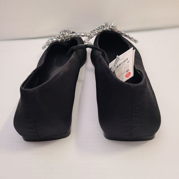 ZARA EMBELLISHED BOW BALLET FLATS BLACK SIZE| 2577/010 - Picture 10 of 11